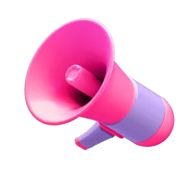 A giant pink megaphone